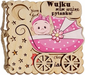 Zaproszenie ZOSTANIESZ MATKĄ CHRZESTNĄ CHRZESTNYM