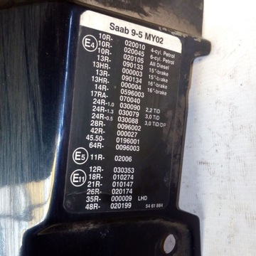 BLATNÍK PRAVÝ DO SAAB 9-5 95 98-05R