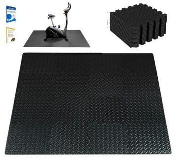 Толстый защитный КОВРИК ПАЗЛ ДЛЯ ТРЕНАЖЕРОВ ЗАЛА 118х118см