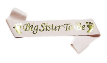 SZARFA BĘDĘ STARSZĄ SIOSTRĄ BABY SHOWER PĘPKOWE