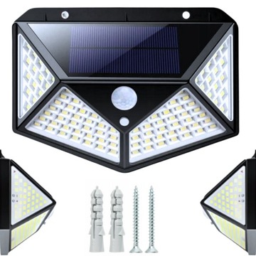 Lampa solar panel czujnik ruchu zmierzchu LED 160W