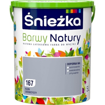 Farba do ścian Barwy Natury 5l 167 Klon Srebrzysty
