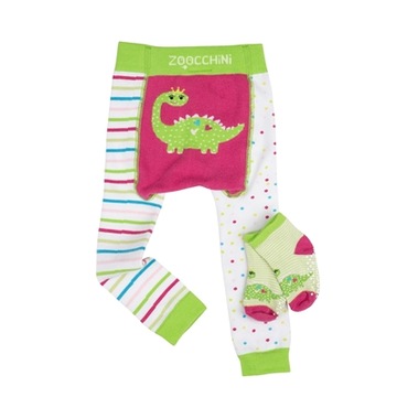 Zoocchini Legginsy i Skarpetki Dino 12-18M new