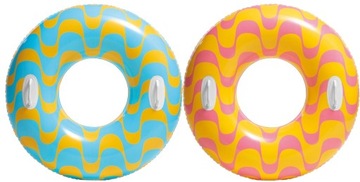 КОЛЕСО 91см БОЛЬШОЕ НАДУВНОЕ КОЛЬЦО С РУЧКАМИ INTEX 59256-N