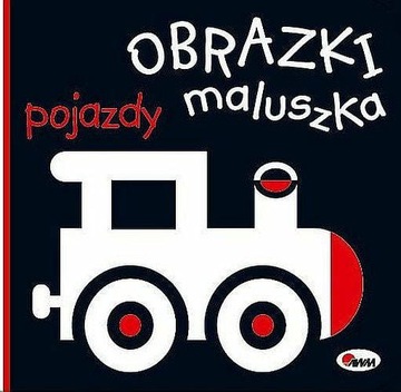 KSIĄŻECZKA KONTRASTOWA OBRAZKI MALUSZKA POJAZDY