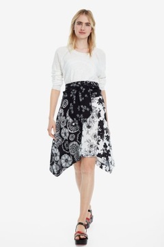 DESIGUAL MONOCHROMATYCZNA SPÓDNICA HIGH WAIST (36)