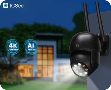 НАРУЖНАЯ IP-КАМЕРА 8MPx UHD 2160p 4K WiFi ЧЕРНАЯ 4xZOOM