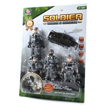ŻOŁNIERZE FIGURKI Z KARABINEM WOJSKO ZESTAW 4SZT