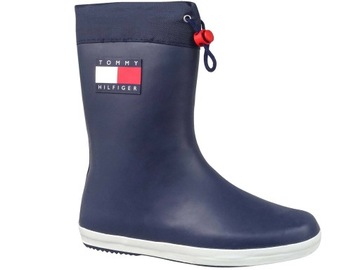 TOMMY HILFIGER KALOSZE BUTY DAMSKIE GRANATOWE