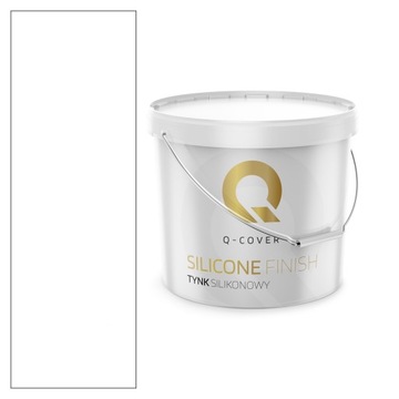 TYNK SILIKONOWY BIAŁY CIEPŁY BIEL CIEPŁA 15KG ZEWNĘTRZNY GRANULACJA 1.5mm