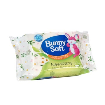 Chusteczki nawilżane papier Bunny Soft 60szt HIT