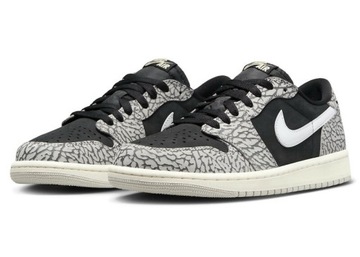 Buty Air Jordan 1 Retro Low OG Black Cement Rozmiar 40,5 Oryginalne