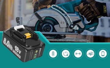 2 АККУМУЛЯТОРА 18В 8Ач + БЫСТРОЕ ЗАРЯДНОЕ УСТРОЙСТВО DC18RC НА 18В ДЛЯ BL КОМПЛЕКТА