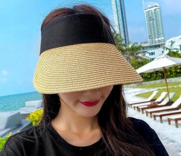 Летний козырек Женские солнцезащитные очки Бежевый Пляжная шляпа