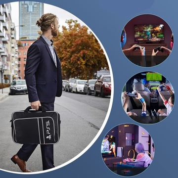 ЖЕСТКАЯ ДОРОЖНАЯ СУМКА ДЛЯ КОНСОЛЕЙ PS5 ПОДУШКИ С НАПЛЕЧНЫМ РЕМНЕМ И РУЧКОЙ