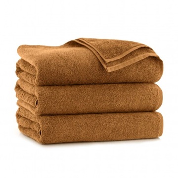 Ręcznik kąpielowy ZWOLTEX 70x140 cm LICZI 2 z bawełny egipskiej BRĄZOWY