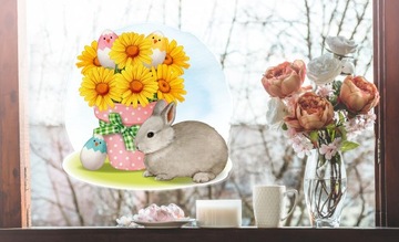 НАКЛЕЙКА НА ПАСХАЛЬНОЕ ОКНО LIFE BUNNY 03A