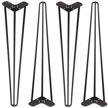 Nogi metalowe do konsoli 80 cm zestaw 4 szt eleganckie nogi do konsoli