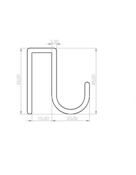 4x КРЮЧКА ДЛЯ РАДИАТОРА ПРОФИЛЬ РАДИАТОРА 1 СМ