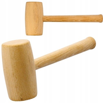 VOREL 33532 МОЛОТОК ДЕРЕВЯННЫЙ ИЗ БУКОВОГО ДЕРЕВА, КРУГЛЫЙ, ДЛЯ КРОВЛИ