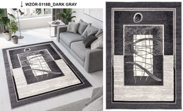 DYWAN 100% PP 140x200 DYWANY BCF KOLOR SZARY