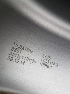 ALU RÁFKY Z PNEUMATIKA INFINITI Q30 Q50 Q70 8,5JX18 ET45 TAM-3301 245/45 R18