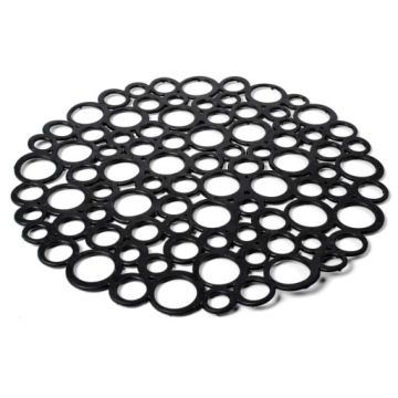 MATA KRATKA PODKŁADKA DO ZLEWU OKRĄGŁA CZARNA 30CM