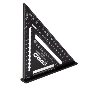 Столярный угольник Плотницкий угольник алюминиевый измерительный стержень Строительный транспортир 175 мм