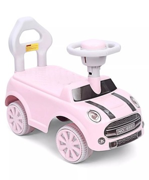 JEŹDZIK MINI COOPER CHODZIK PCHACZ KLAKSON RÓŻOWY DLA DZIECKA, DZIEWCZYNKI