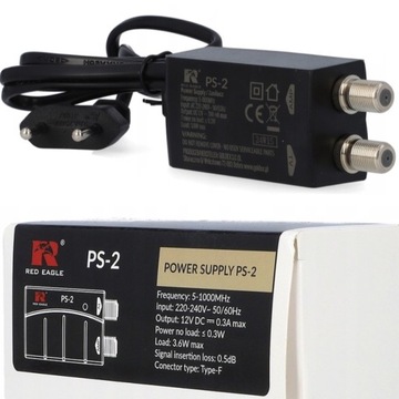 ZASILACZ ANTENOWY do Anten DVBT-2 WZM IMPULSOWY KASKADOWY 12V PS-1 / PS-2