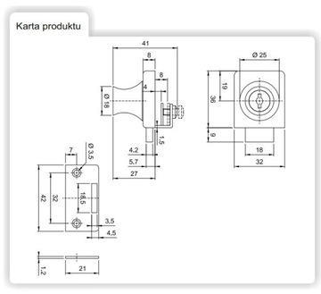 МЕБЕЛЬНЫЙ ЗАМОК ДЛЯ МЕБЕЛЬНЫХ ДВЕРЕЙ, МИНИ СТЕКЛО/ХРОМ 407 AMIX