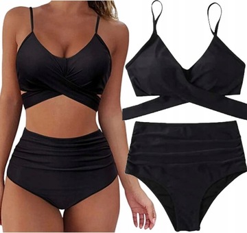 STRÓJ KĄPIELOWY DWUCZĘSCIOWY BIKINI WIĄZANIE / XL