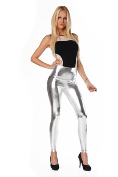 Legginsy LATEX spodnie lateksowe WYSOKI STAN XS/34