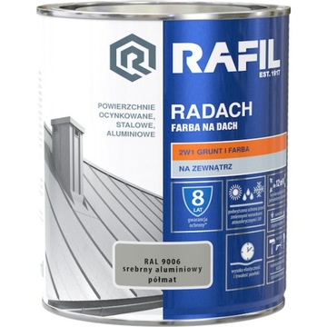 Rafil RADACH Farba na Dach 5l Ral9006 półmat