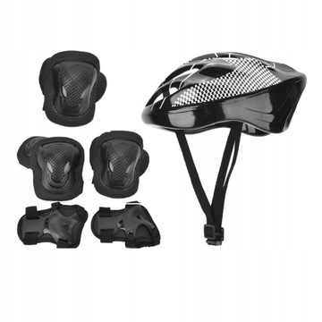 7X ZESTAW KASK NA ROLKI DESKOROLKĘ OCHRANIACZE