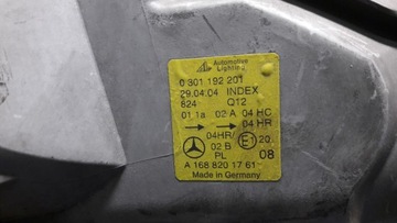 A1688201761 SVĚTLOMET LEVÝ MERCEDES A W168