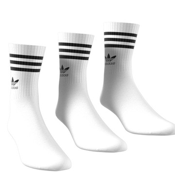 Skarpetki wysokie adidas Crew Socks Originals 3 pary paski białe 37-39