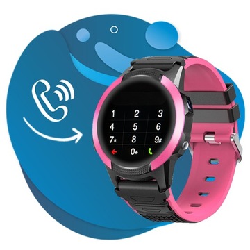 Умные часы CALMEAN Hoop 4G GPS IP67, розовые