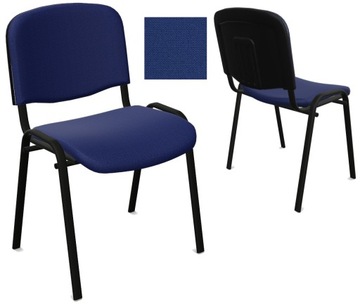 KRZESŁO DO POCZEKALNI TAPICEROWANE ISO GRANATOWE
