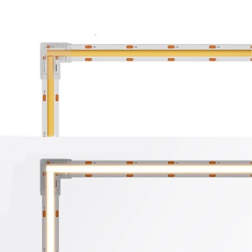 Złączka kątowa do taśm COB LED 8mm łącznik 90° zacisk szybki montaż klikana