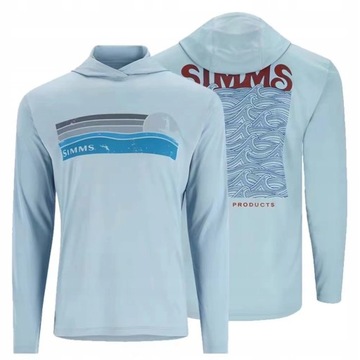 Классические толстовки с капюшоном SIMMS Sunscreen Sea Fishing