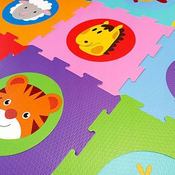 НАПОЛЬНЫЙ КОВРИК БОЛЬШОЙ ПЕННЫЙ ПАЗЛ С ЖИВОТНЫМИ