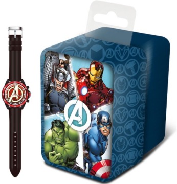 AVENGERS Годинник аналоговий в металевому упаковці для навчання і гри