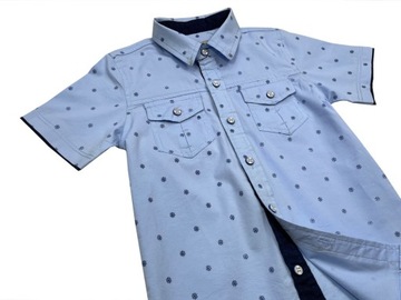 РУБАШКА ACTIV из хлопка размер 8 – 116 СИНЯЯ + бесплатно