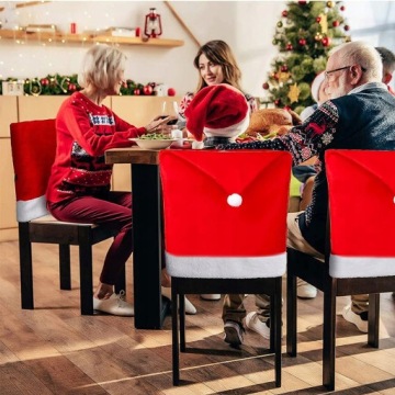 2X РОЖДЕСТВЕНСКИЕ ПОКРЫТИЯ ДЛЯ СТУЛА ШЛЯПА САНТА
