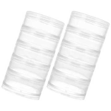 ХОЗЯЙСТВЕННЫЕ ПРЕДМЕТЫ КРУГЛЫЕ МИНИ-ПЛАСТИКОВЫЕ БАНОЧКИ 2 ШТ.