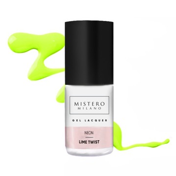 LAKIER HYBRYDOWY do paznokci Twist Limona NEON Mistero Milano 7ml 1179/7