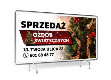 BANER REKLAMOWY 1x2m SPRZEDAŻ OZDÓB ŚWIĄTECZNYCH OZDORBY ŚWIĄTECZNE 510g