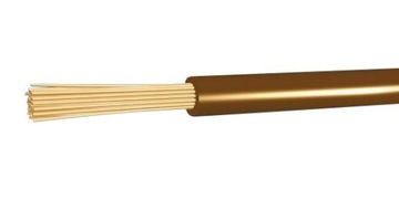 Przewód instalacyjny H05V-K (LGY) 1x0,5 brązowy linka (100m)