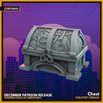 Chest (Size 2 Tabletop Terrain) matched to Marvel Crisis Protocol